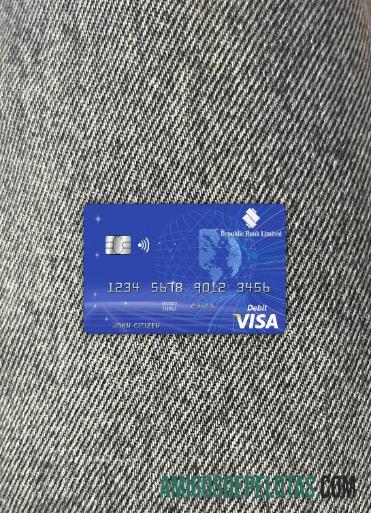 Cartão Visa do Banco da República de Barbados Photolook Front amostra